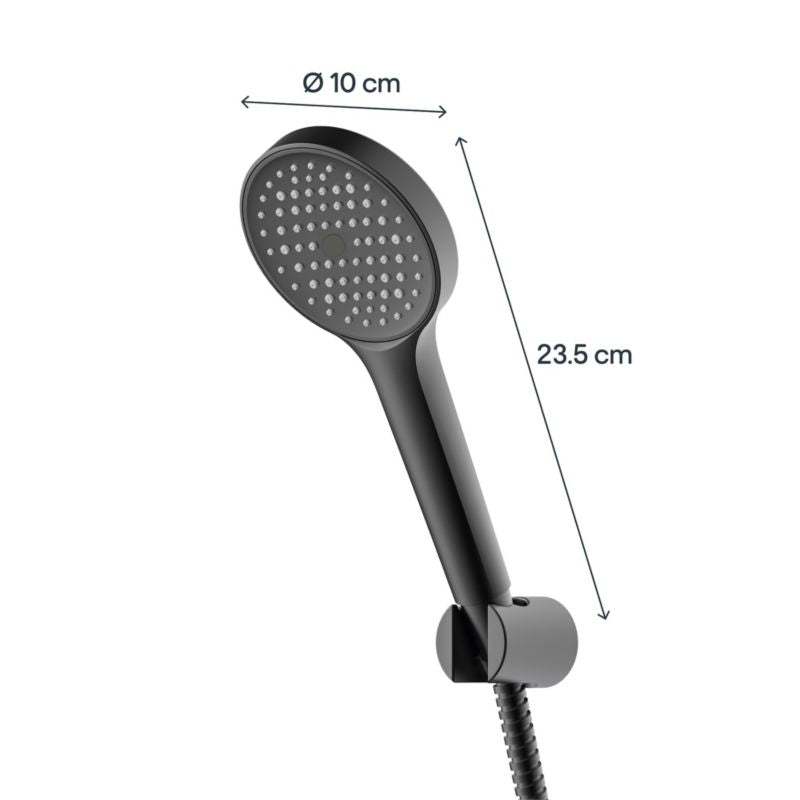 Brusesæt Maza Sort 100 mm 1,5 m Slange ABS