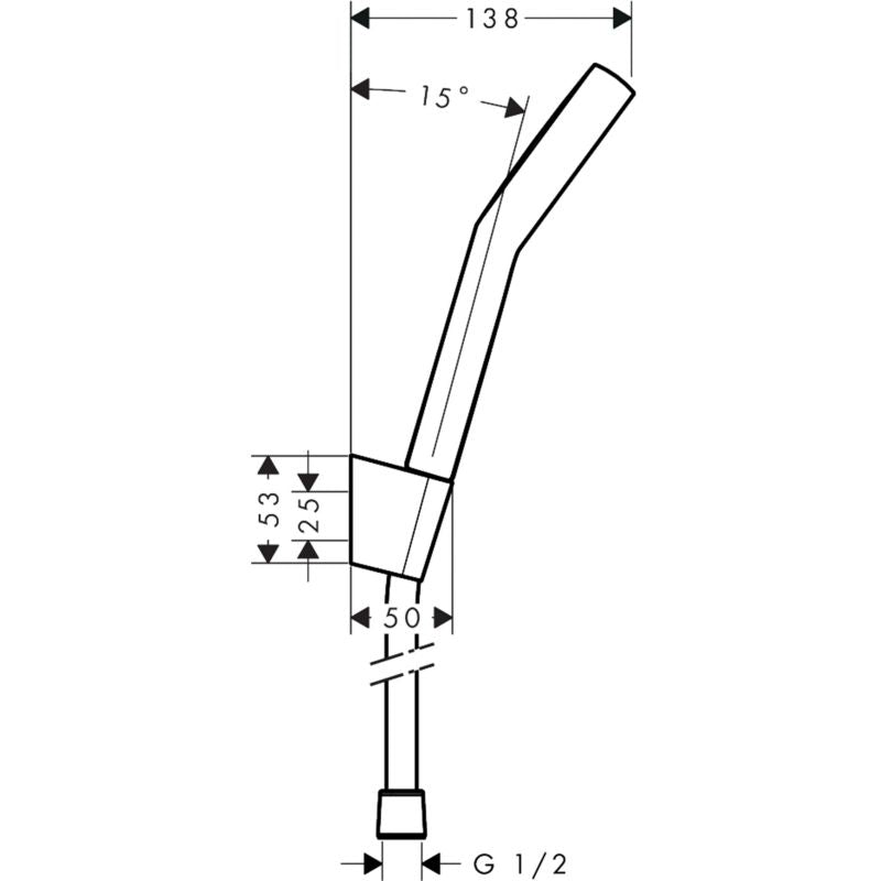 Brusesæt Activera 2Jet Eco Sort ABS 235x105 mm