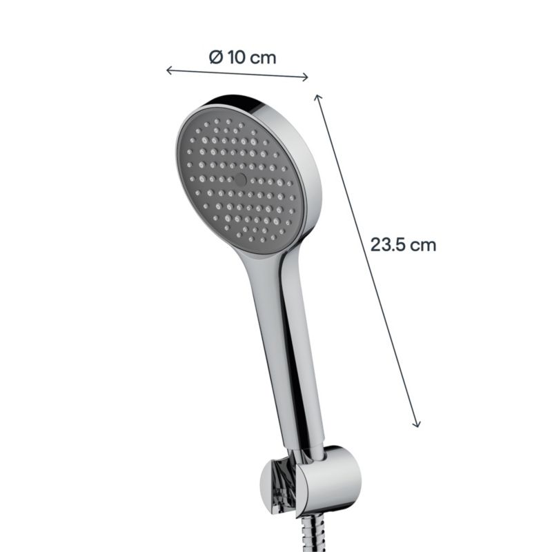 Brusesæt Maza Krom 150 cm Slange 100 mm Brusehoved
