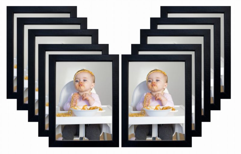 BD art sæt med 10 stk. sorte glasrammer til 10x15 cm billeder
