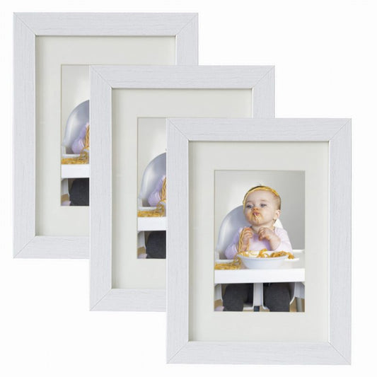 BD art sæt med 3 hvide retro-fotolister 15x21 A5 med passepartout