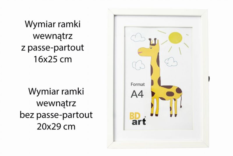 Sæt med 2 åbne hvide BD art rammer 21x30 cm