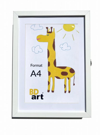 Sæt med 2 åbne hvide BD art rammer 21x30 cm