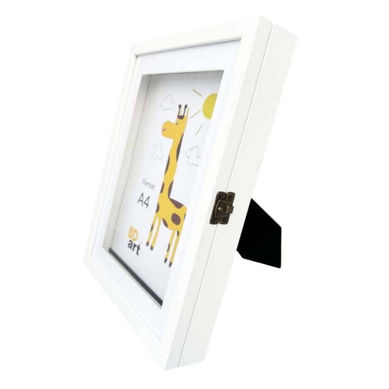 Sæt med 2 åbne hvide BD art rammer 21x30 cm