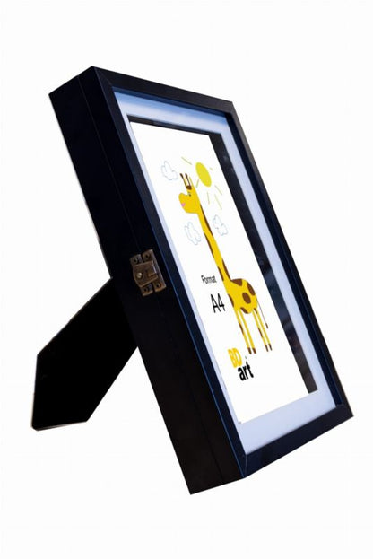 BD art sæt med 2 åbne sorte rammer 21x30 cm