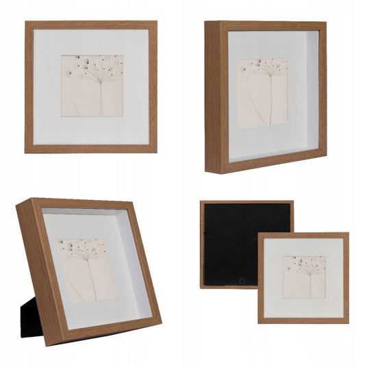 BD art 3D box rammesæt 23x23 cm i dyb eg – 3 stk.
