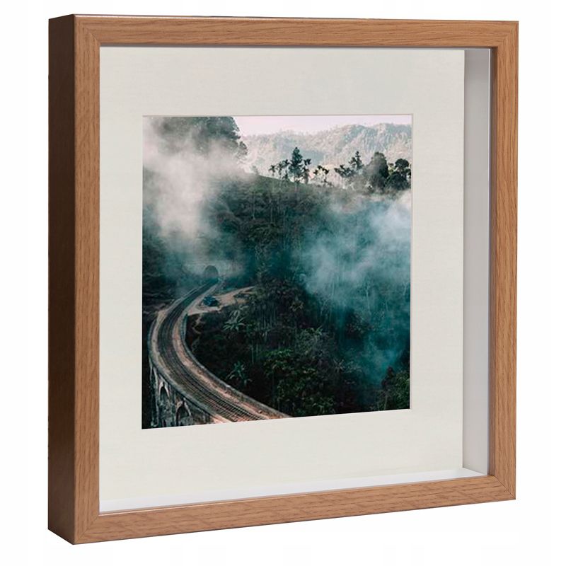 Sæt med 3 BD art 3D Box rammer i dyb eg 28x28 cm naturlig