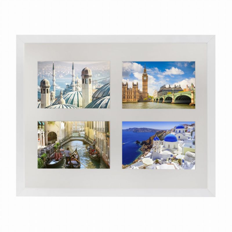 BD art Basic sæt med 2 hvide rammer 28x35 cm til 4 billeder 10x15 cm