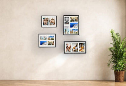 BD art Basic sæt med 2 sorte rammer 28x35 cm til 4 billeder 10x15 cm