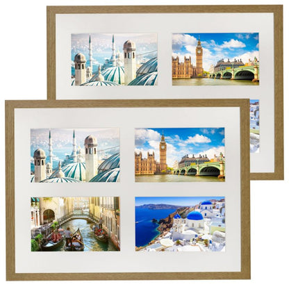 BD art Basic sæt med 2 rammer i eg 28x35 cm til 4 billeder 10x15 cm