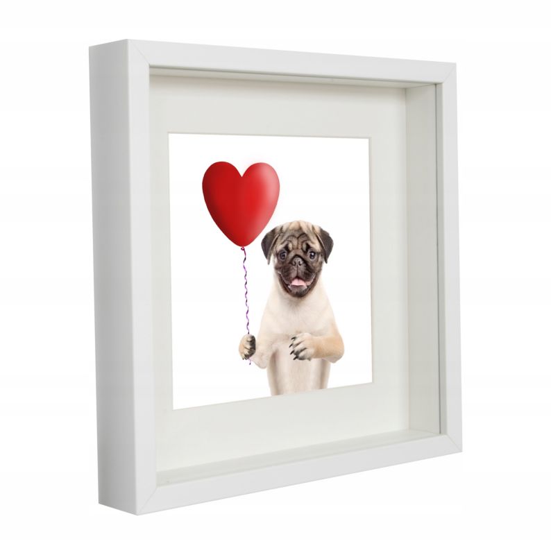 Sæt med 3 dybe 3D-fotorammer BD art 28x28 cm hvid