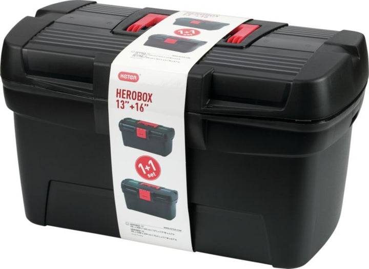 Sæt med værktøjskasser Curver Herobox Basic 13" + 16"