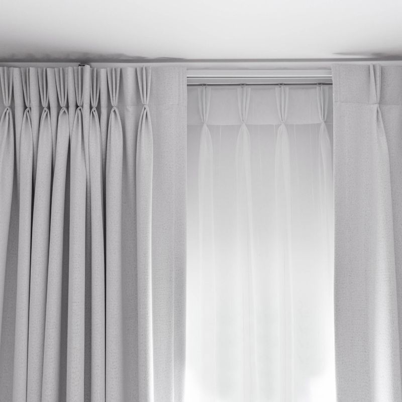 Slim aluminiums skinne sæt 150 cm med hvide clips
