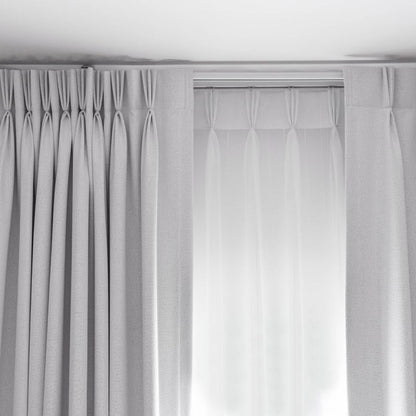 Slim aluminiums skinne sæt 150 cm med hvide clips