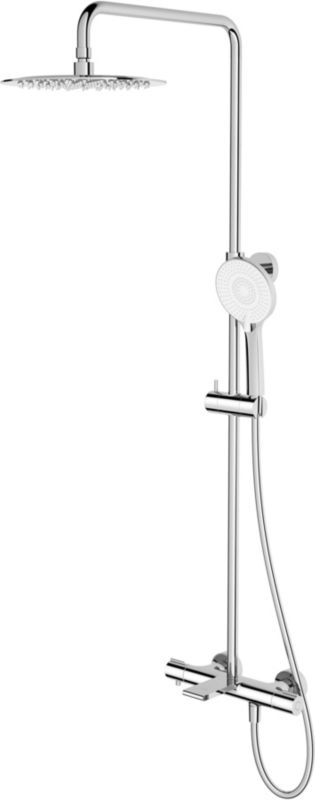Termostatisk Brusesæt med Regnbruser og Badekarstuds Krom 25 cm | 5901771096634
