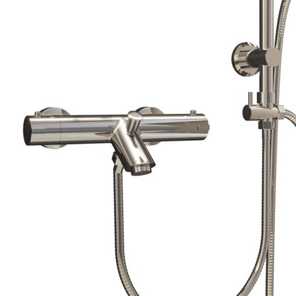 Termostatisk Bade- og Brusesæt med Regnbruser LATON Krom | zestaw LATON