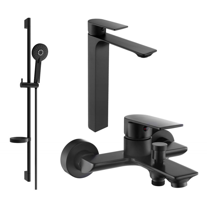 Mexen Alexa DS40 badekarsæt i mat‑sort 1 sæt