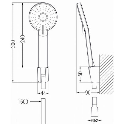 Mexen Alexa R40 sort badekarsæt 1 sæt