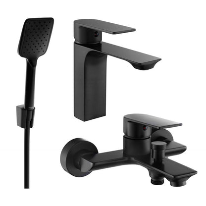 Mexen Alexa R62 badekarsæt i mat‑sort, 1 sæt