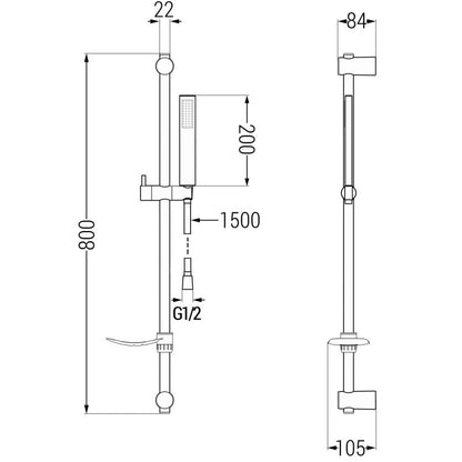 Mexen Alfa DF02 guldbadetilslutningssæt 1 sæt