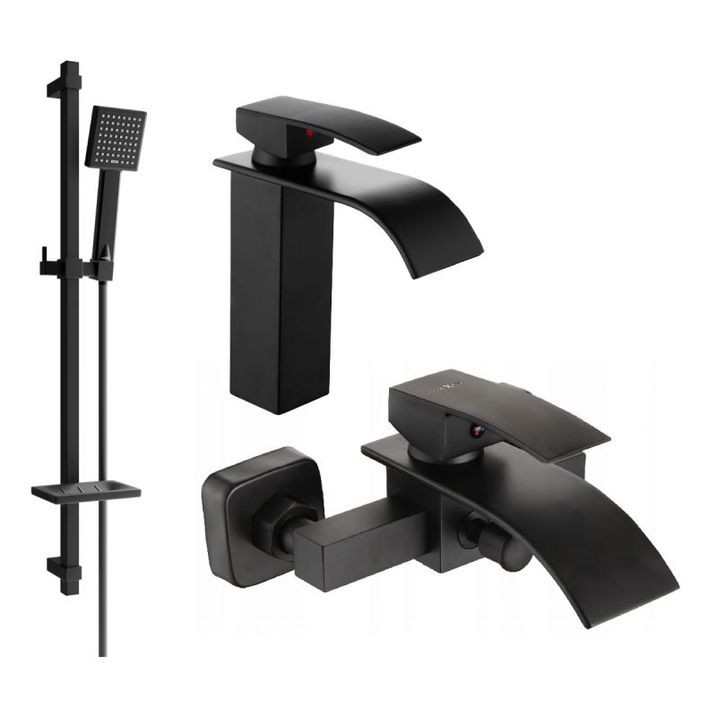 Mexen Aries DQ45 sort badekarsæt 1 sæt