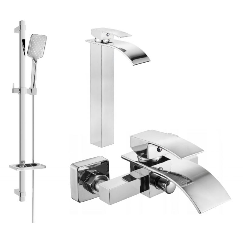 Mexen Aries DQ62 badekarsæt i krom, 1 sæt