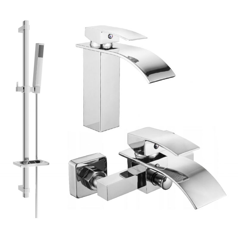 Mexen Aries DQ77 badekarsæt i krom, 1 sæt