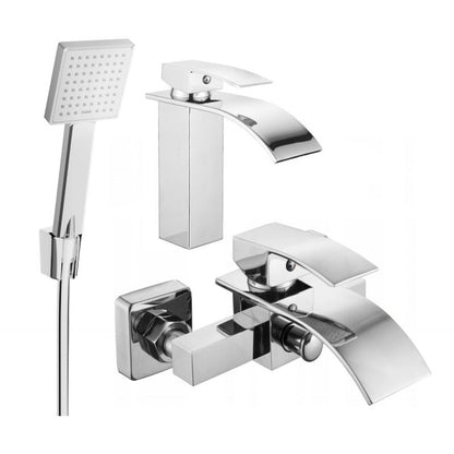 Mexen Aries R45 badekarsæt i krom, 1 sæt