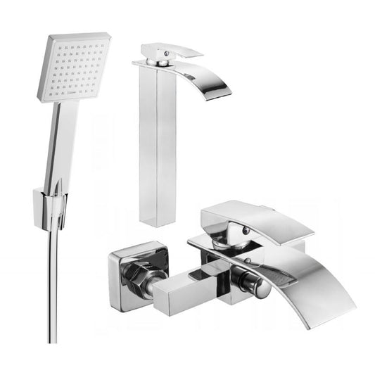 Mexen Aries R45 badekarsæt i krom, 1 sæt