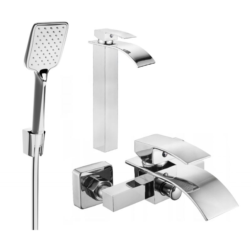 Mexen Aries R62 badekarsæt i krom, 1 sæt