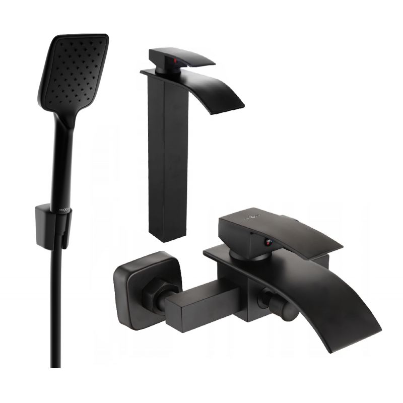 Mexen Aries R62 badekarsæt i mat-sort 1 sæt