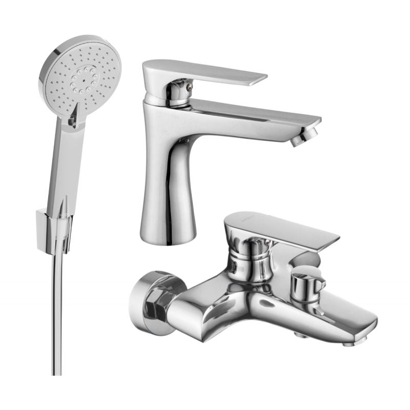 Mexen Axel R40 badekarsæt i krom, 1 sæt