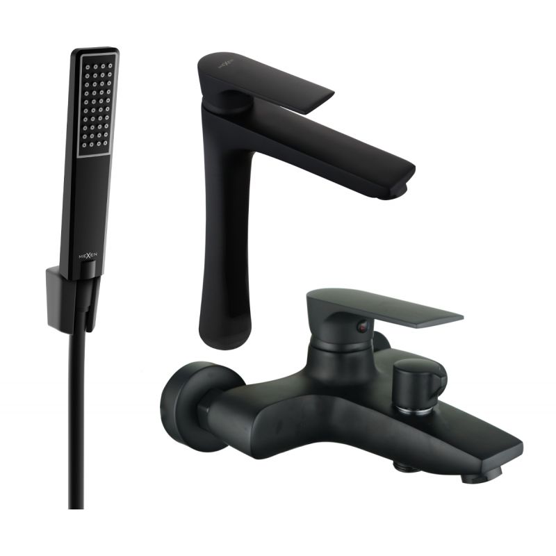 Mexen Axel R72 badekarsæt i mat-sort 1 sæt