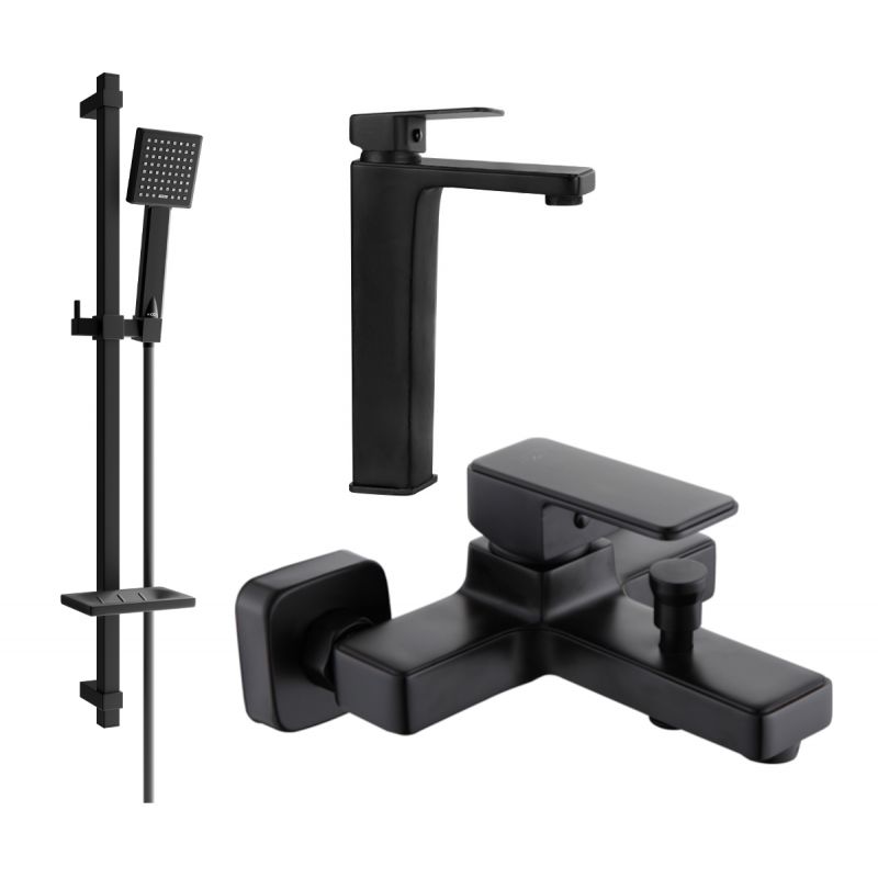 Mexen Cetus DQ45 sort badekarsæt 1 sæt