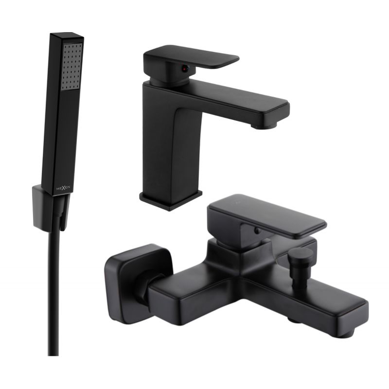 Mexen Cetus R77 sort badekarsæt 1 sæt