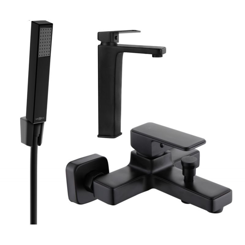 Mexen Cetus R77 sort badekarsæt 1 sæt