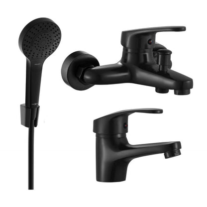 Mexen Erica R05 badekarsæt i mat-sort finish, 1 sæt