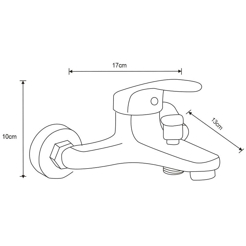 Mexen Erica R05 badekarsæt i mat-sort finish, 1 sæt