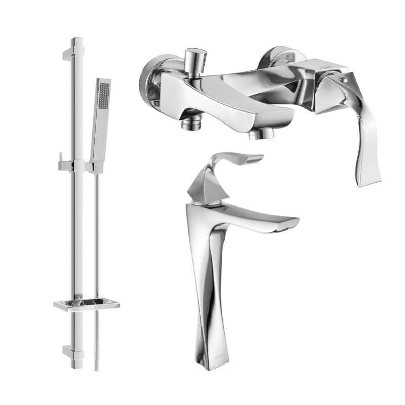 Mexen Estrella DQ02 badekarsæt i krom, 1 sæt