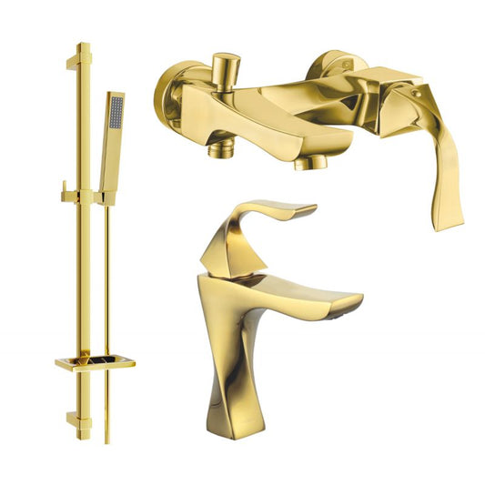 Mexen Estrella DQ02 badekarsæt i guld, 1 sæt