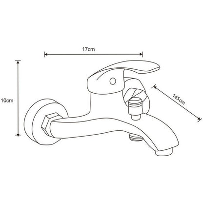 Mexen Fabia DF72 badekarsæt i mat‑sort 1 sæt
