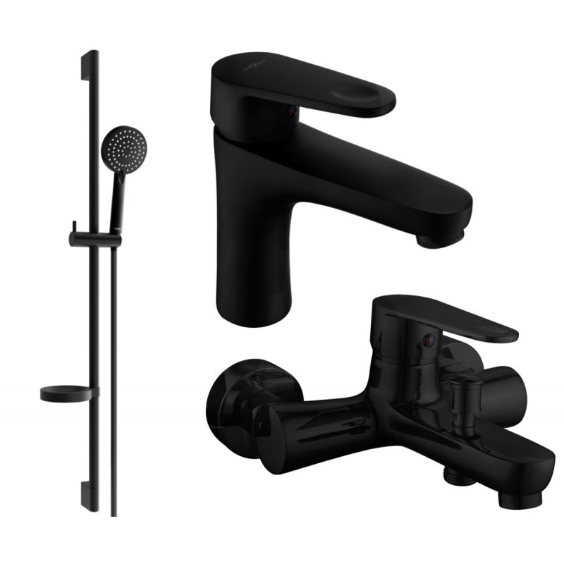 Mexen Kama DS75 sort badekarsæt 1 sæt