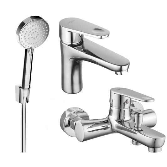 Mexen Kama R75 badekarsæt i krom, 1 sæt