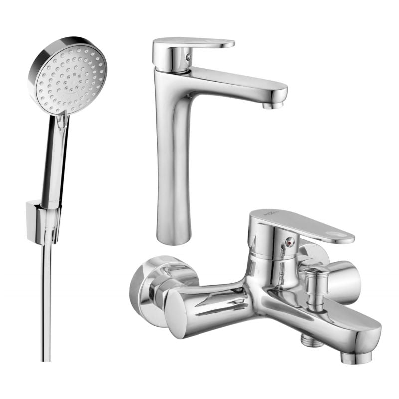 Mexen Kama R75 badekarsæt i krom, 1 sæt