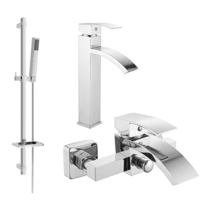 Mexen Libra DQ77 badekarsæt i krom, 1 sæt