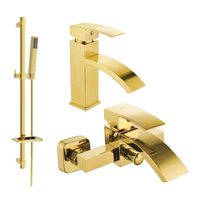 Mexen Libra DQ77 guldbelagt badekarsæt 1 sæt