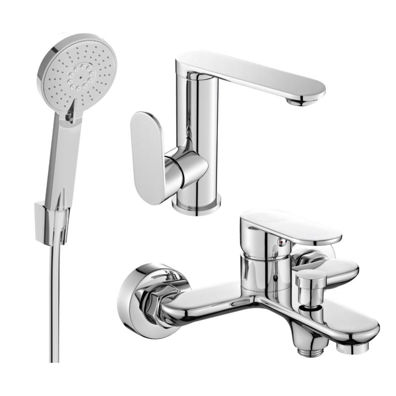 Mexen Milo R40 badekarsæt i krom, 1 sæt