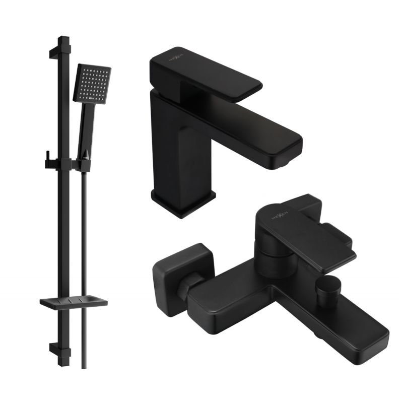 Mexen Mino DQ45 badekarsæt i mat‑sort 1 sæt