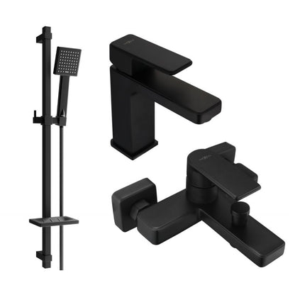 Mexen Mino DQ45 badekarsæt i mat‑sort 1 sæt