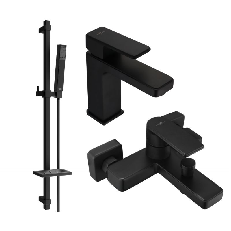 Mexen Mino DQ77 badekarsæt i mat-sort 1 sæt